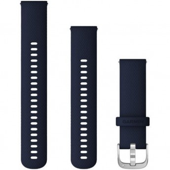 Ремешок GARMIN QUICK RELEASE BAND 22MM MIDNIGHT BLUE/SILVER