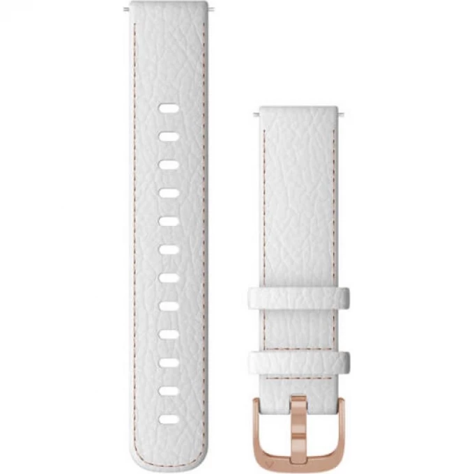 Ремешок GARMIN QUICK RELEASE BANDS (18 MM) WHITE LEATHER WITH ROSE GOLD HARDWARE 11650 Ремешок GARMIN QUICK RELEASE BANDS (18 MM) WHITE LEATHER WITH ROSE GOLD HARDWARE 11650