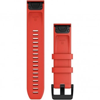 Ремешок GARMIN QUICKFIT 22MM BAND LASER RED WITH BLACK STAINLESS STEEL HARDWARE
